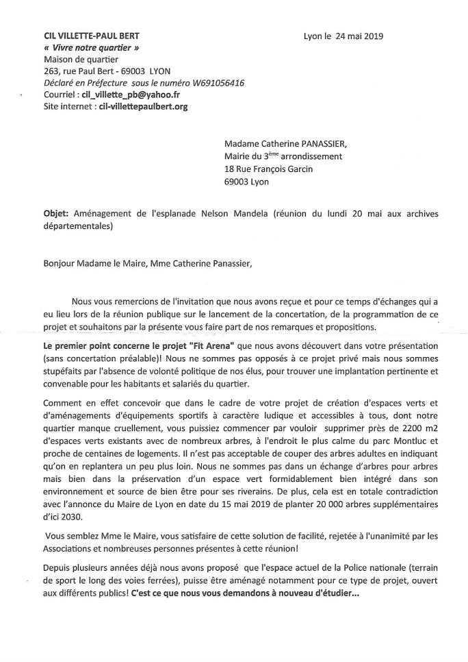 Courrier du CIL concertation projet Esplanade Nelson Mandela_0001